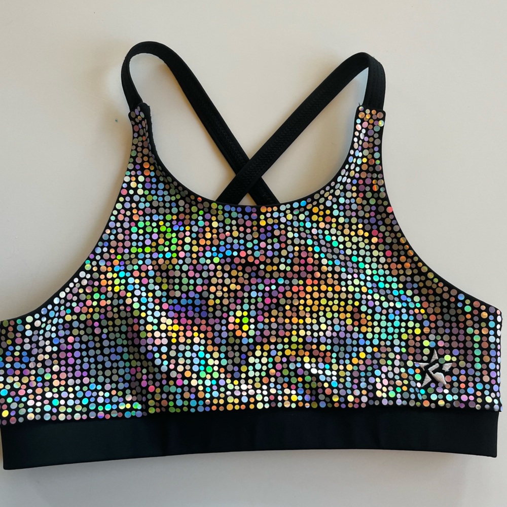 Rebel Athletic holographic sports bra.